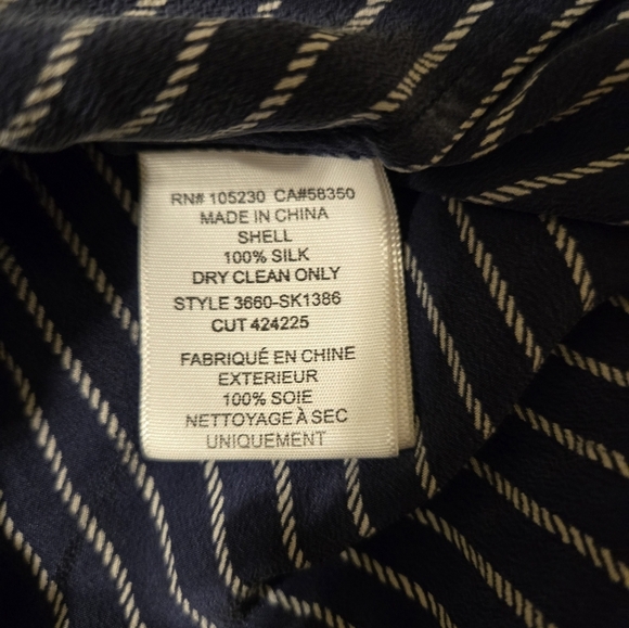 Joie Wendolyn Blue & White Striped Mini Silk Skirt Size 4 - Picture 4 of 4